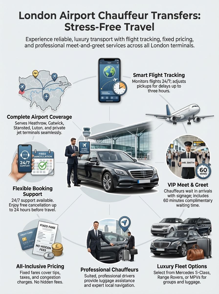 Airport Chauffeur Transfers in London for Heathrow Airport Transfers