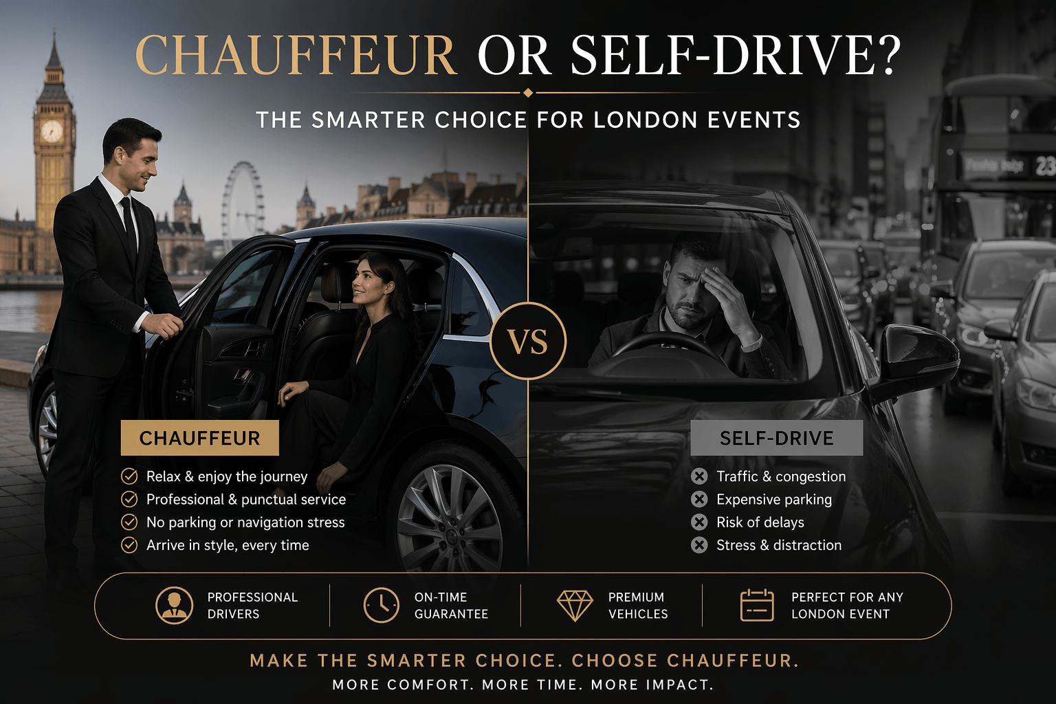 Chauffeur or Self-Drive? The Smarter Choice for London Events